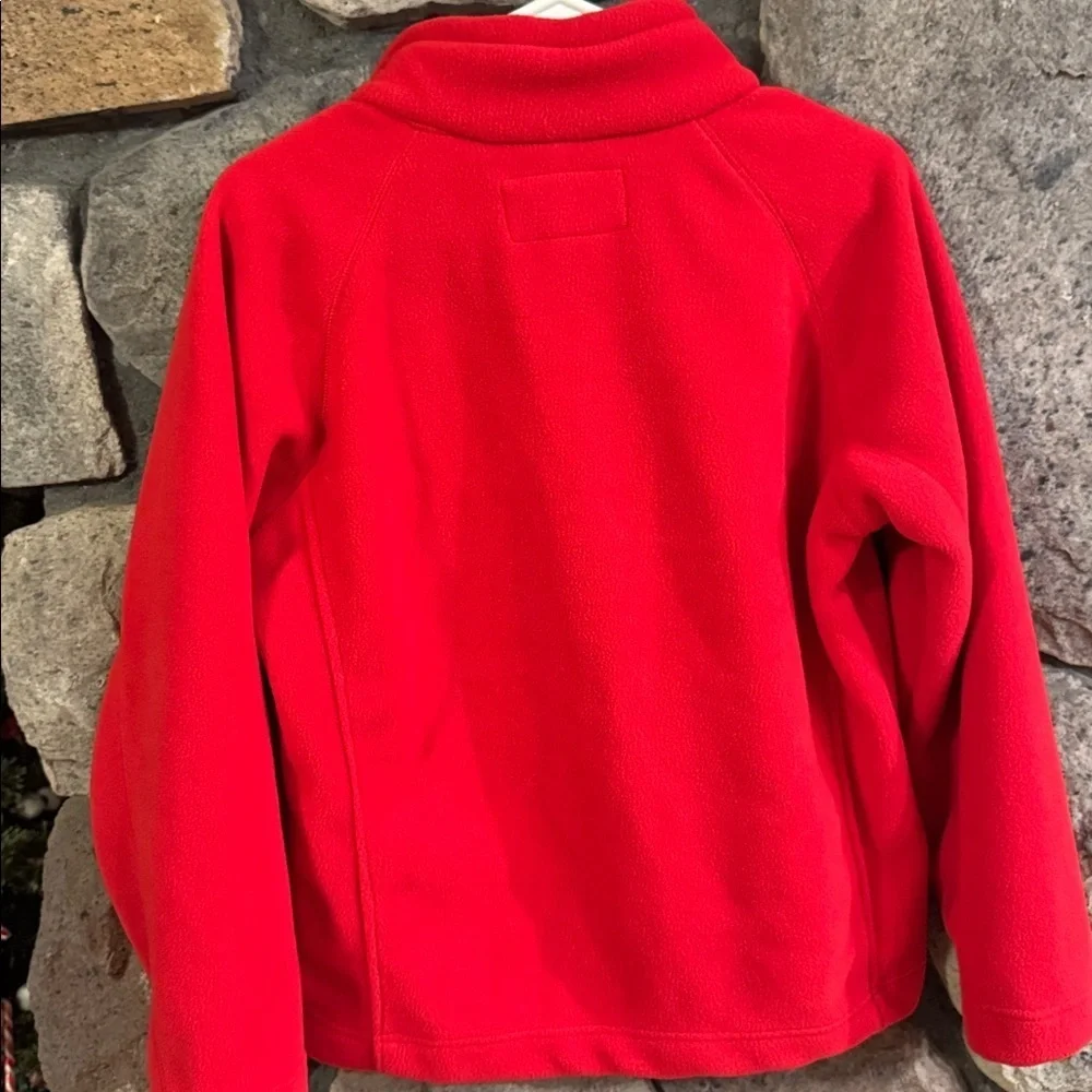 Jack Wolfskin Kids Bright Red Heavy Fleece Zip Up Jacket size medium